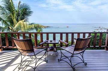 Terrace with ocean view